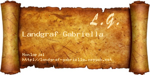 Landgraf Gabriella névjegykártya
